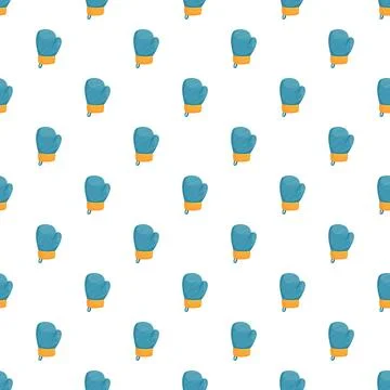 Oven mitt seamless pattern for cooking or kitchen background Illustrazione stock