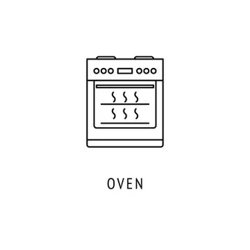 Oven outline icon Stock Illustration
