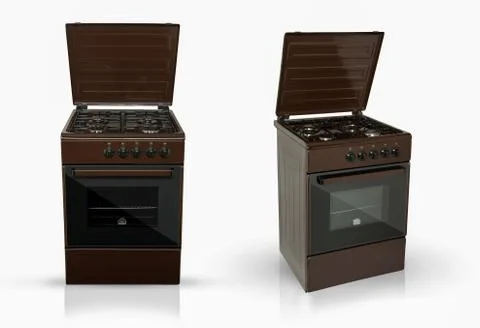 Oven over white background Foto stock