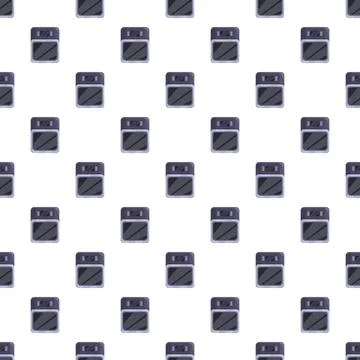 Oven pattern seamless baking and cooking background Stockillustratie