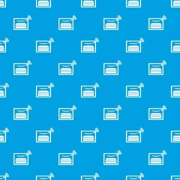 Oven pattern seamless blue イラスト素材