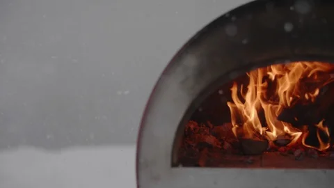 Oven on the snow camp Video stock 101375575