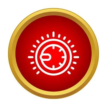 Oven temperature control knob adjusting heat intensity 스톡 일러스트