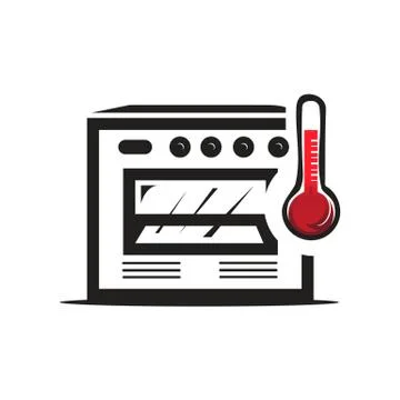 Oven temperature icon Stock Illustration