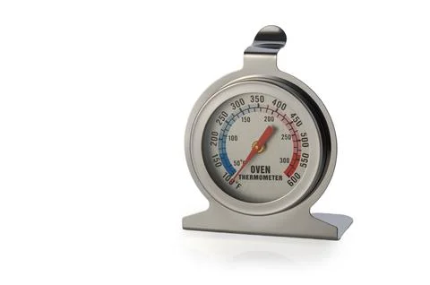Oven thermometer shows precise temperature for perfect baking and cooking i.. Stock Photos