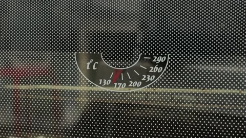 Oven thermometer time lapse Stock Footage 130982708