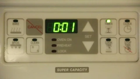 Oven Timer 1 minute Or 60 seconds countdown Stock Footage 7727221