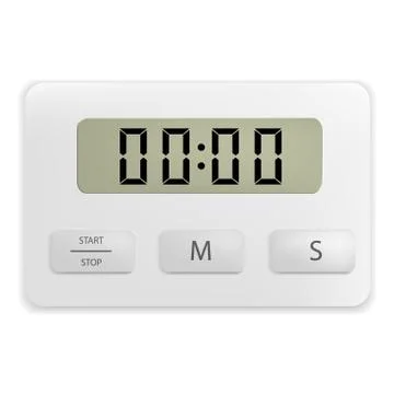 Oven timer mockup, realistic style Stock Illustration