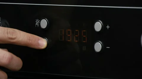 Oven Timer Setting Stock Footage 46938409