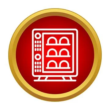 Oven warming baking bread buns icon design Stock Illustration