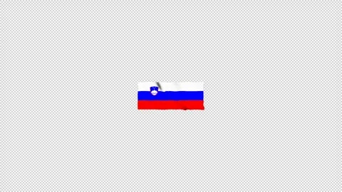 Ovenia flag fluttering in the wind Stock Footage 310221373