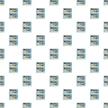 Ovens baking bread pattern on white background 스톡 일러스트