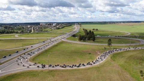 Over 10,000 motorcycles. Stock Footage 115963650