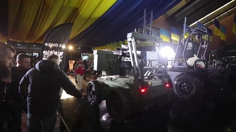 Over 50 units of Ukrainian Armed Forces on display at forum in Kyiv, Kyiv, UA -  Stock Footage 323434329