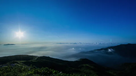 Over 5K Time Lpase - Sea of Clouds Stockbeeldmateriaal 62554560