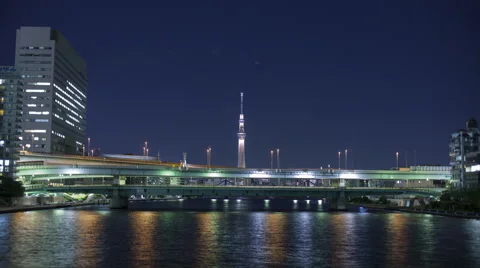 Over 5K Time Lpase - Tokyo Skytree Stock Footage 62561891