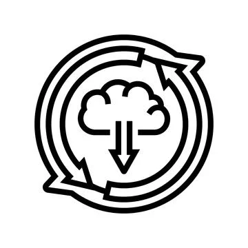 Over air updates line icon vector illustration Illustrazione stock