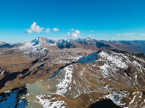 Over the Alpine mountains Stock Photos
