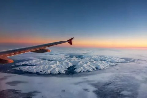 Over the Artic mountains Foto stock