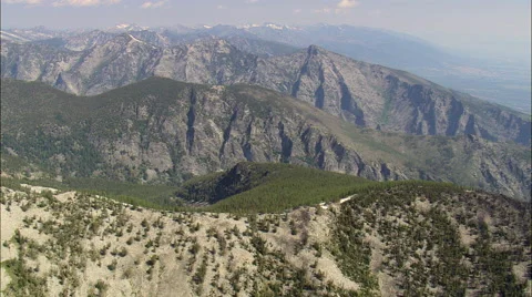 Over The Bitterroot Mountain Ridges Stock Footage 65439257