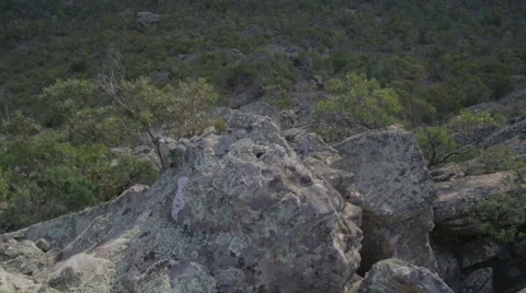 Over the cliff edge Stock Footage 52592932