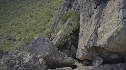 Over the cliff edge Stock Footage 52594026