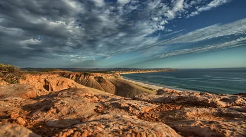 Over The Cliff Edge Time-lapse Stock Footage 57296106