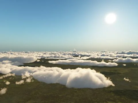 Over the clouds Stock Illustration