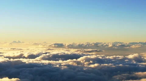 Over clouds panorama at sunrise Stock Footage 48041130