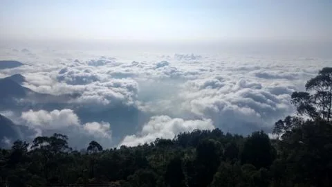 Over the clouds Stock Photos