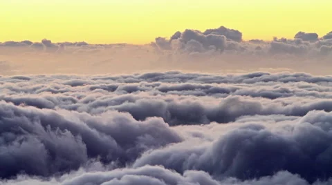Over clouds at sunrise, time lapse Stock Footage 48036912