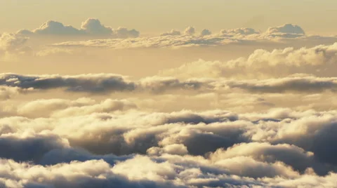 Over clouds at sunset Stock Footage 48041005