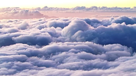 Over clouds time lapse at sunset Video stock 52608608