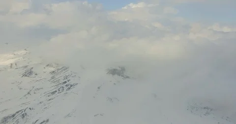 Over The Clouds in winter Stock Footage 119100079