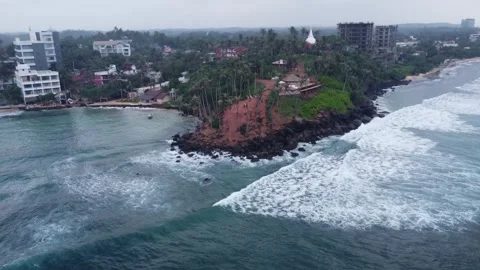 Over Coconut tree hill Video stock 327530242