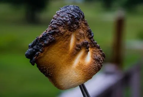 Over Cooked Marshmallow 写真素材