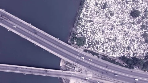 Over Cotonou's bridges Video stock 81127016