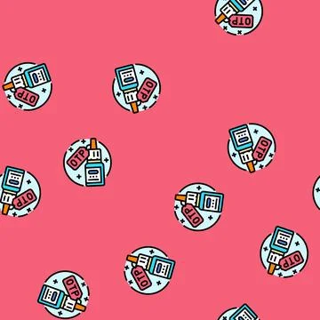 Over the counter meds pharmacist vector seamless pattern Stock Illustration