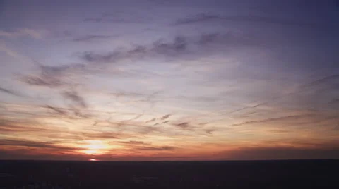 Over dark waves along the New Jersey coast at sunset. Shot in November 2011. Stock Footage 59220260