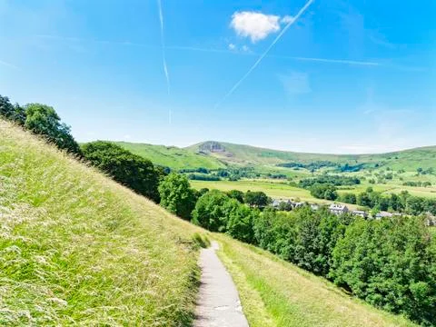 Over the Derbyshire Dales from Castleton Stockfoto's