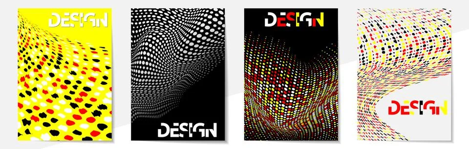 ?over design templates A-4 format. Editable set of layouts for covers of book Stock Illustration