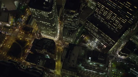 Over downtown Boston at night. Shot in November 2011. Stock Footage 59129502