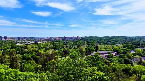 Over the Fields - Upper Onondaga Park - Syracuse, NY 库存照片