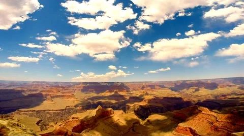 Over Grand Canyon Timelapse Stock Footage