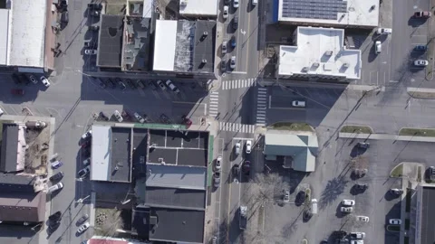 Over head aerial view of down town Dunlap TN Video stock 279787818