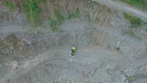 Over Head Drone Recording of an active Quarry, Daytime, 4K/25F Video stock 172071599