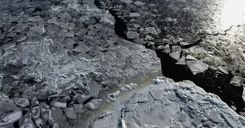Over the ice floes Stock Footage 72612831