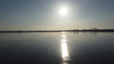 Over the lake Stock Footage 256642430