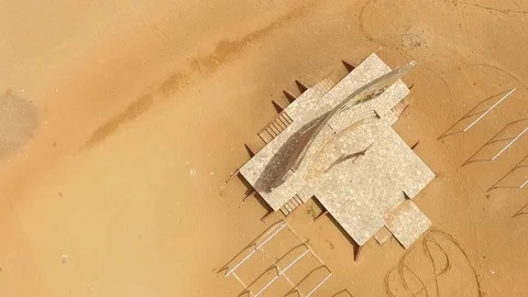 Over Memorial "Door of return" in Ouidah Stock Footage 81073125