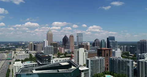 Over the midtown towers Video stock 149801148